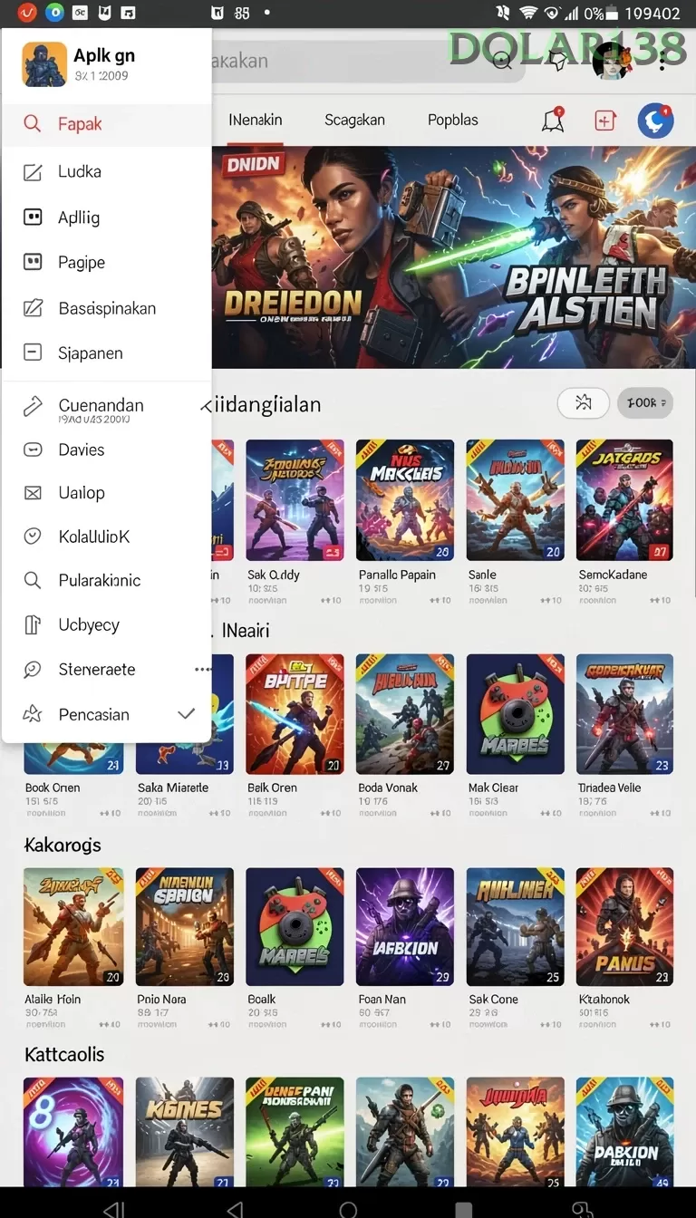 Cuplikan layar AWSLOT777 — menu navigasi