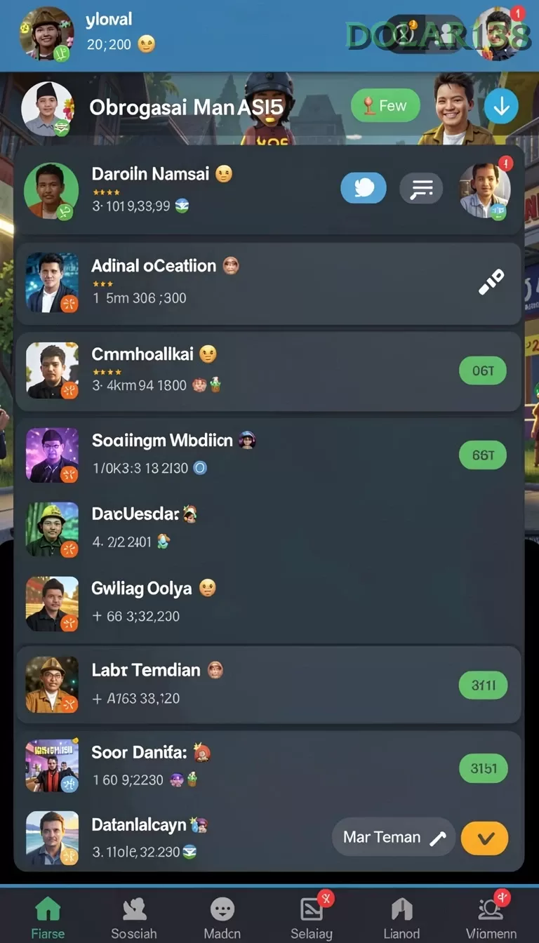 Cuplikan layar RR66 — menu navigasi
